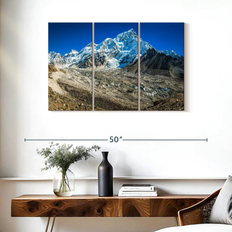 Nuptse au-dessus du glacier Khumbu, H 24 po x l 38 po