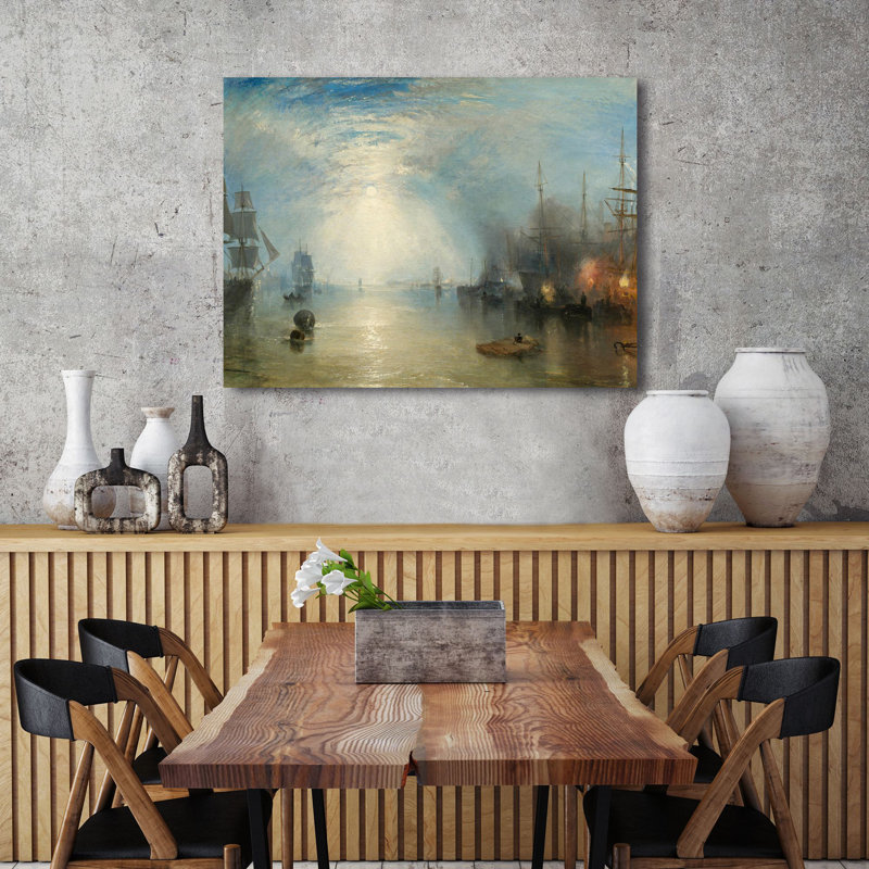 3WT6317 Keelmen Heaving In Coals By Moonlight by J.M.W. Turner - Wrapped Canvas Painting, 70cm H x 100cm W x 4cm D