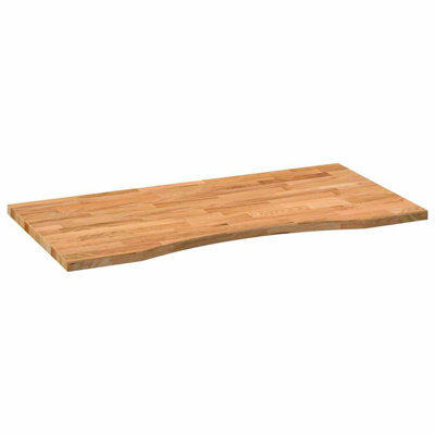 vidaXL Desk Top Light brown Solid oak wood 39.4 x 23.6 in Durable
