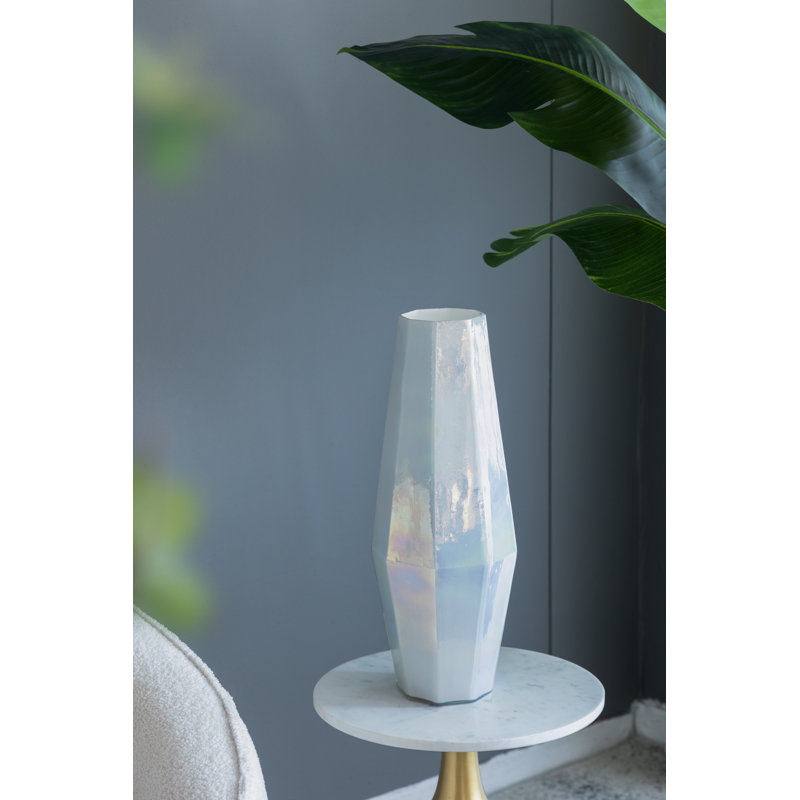 Vase de table en verre, Opale arc-en-ciel