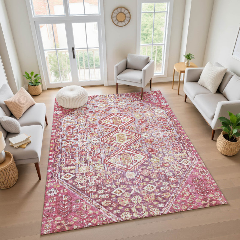 Tapis aztèque Mayfield AMF1834 lavable à la machine de qualité supérieure, Rectangle 9 pi x 12 pi