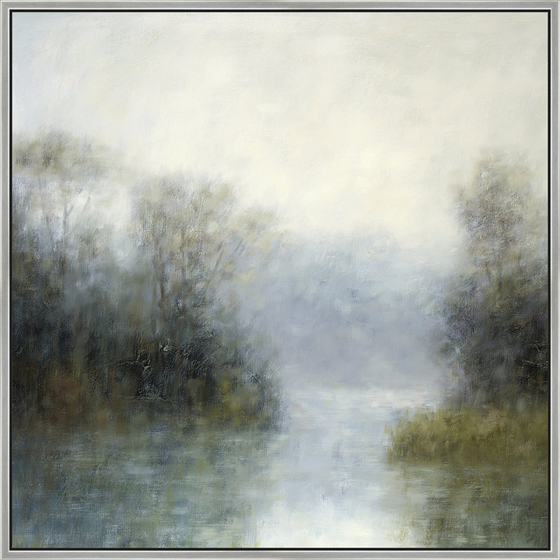 Landscape In The Mist Print, Silver