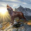 The Howl of the Wild Wolf Garden Statue
