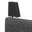 Lit tapissier contemporain de grande taille avec lit gris foncé et tissu