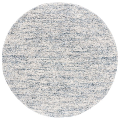 Jeremias Berber Shag 563 Area Rug In Ivory / Light Aqua