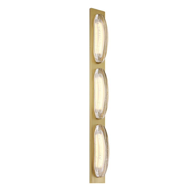 44 "lumière de meuble-lavabo moderne en cristal à bulles, applique murale luxueuse pour miroir, Doré