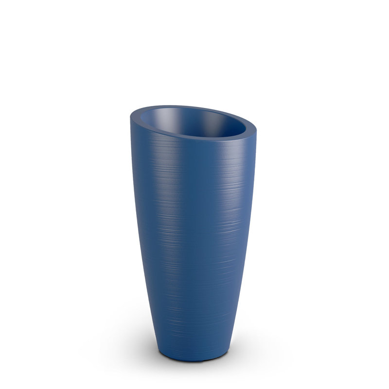 Jardinière en plastique Marazzi, Bleu Neptune, H 32 po x l 16 po x P 16 po