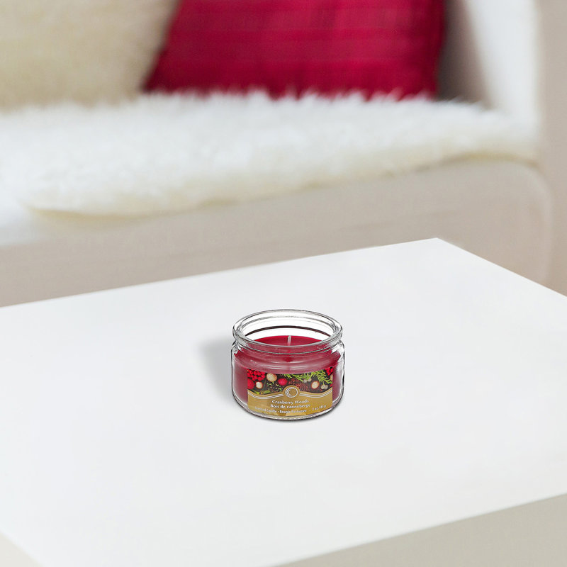 Bougie de Noël parfumée 3 oz bougie Cranberry Woods - ensemble de 4