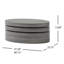 Table basse rotative Modernesque en noir mat avec plateau ovale en panneau de fibres à densité moyenne