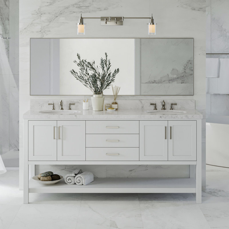 Magnolia Bath Vanity Oval Basin S073DCWOV, White