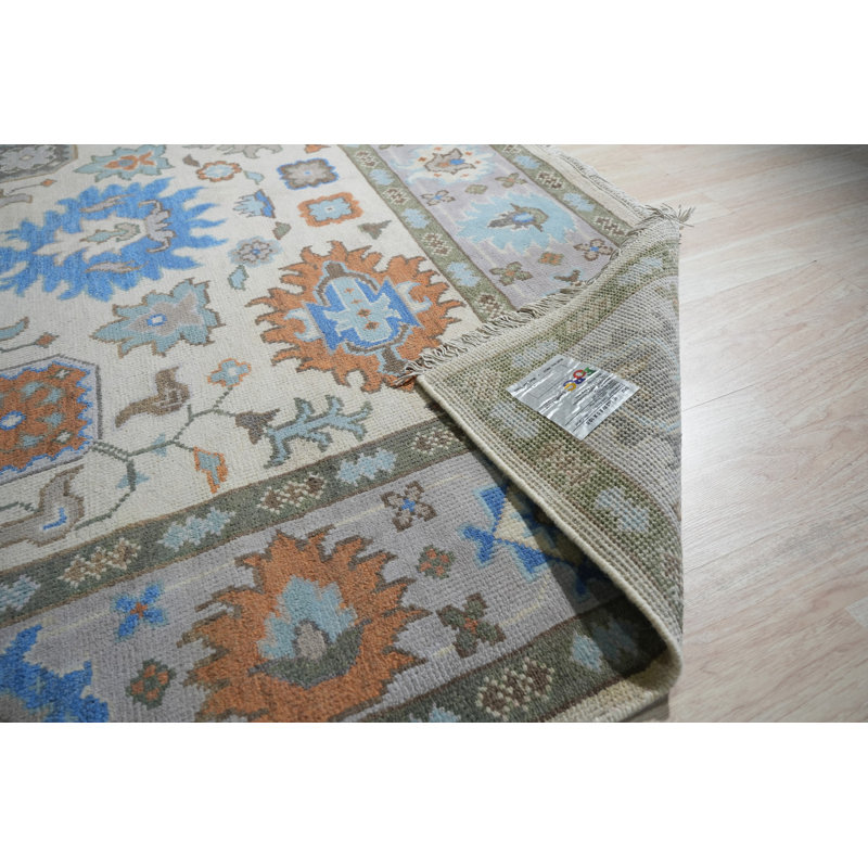 Tapis traditionnel en laine noué à la main Enchanting, Rectangulaire 8 pi x 10 pi