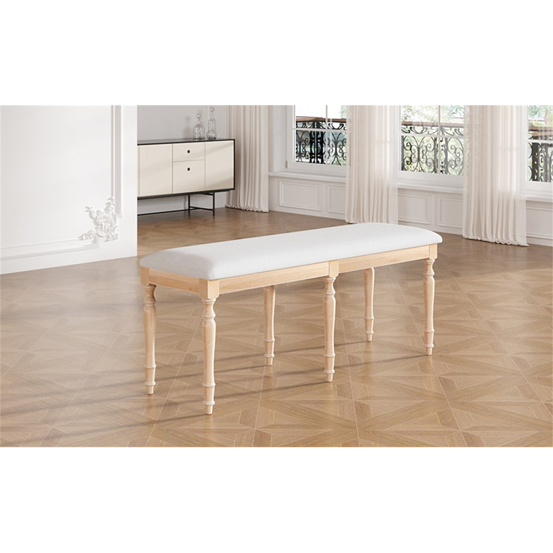Banc de salle à manger rembourré 50,4 po Vintage