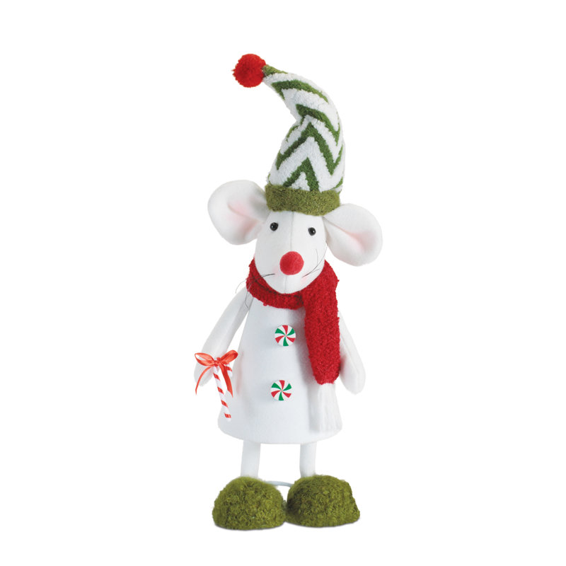 Holiday Plush Mouse Figurines