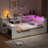 Platform Bed with Storage Shelves-660023219-660023221