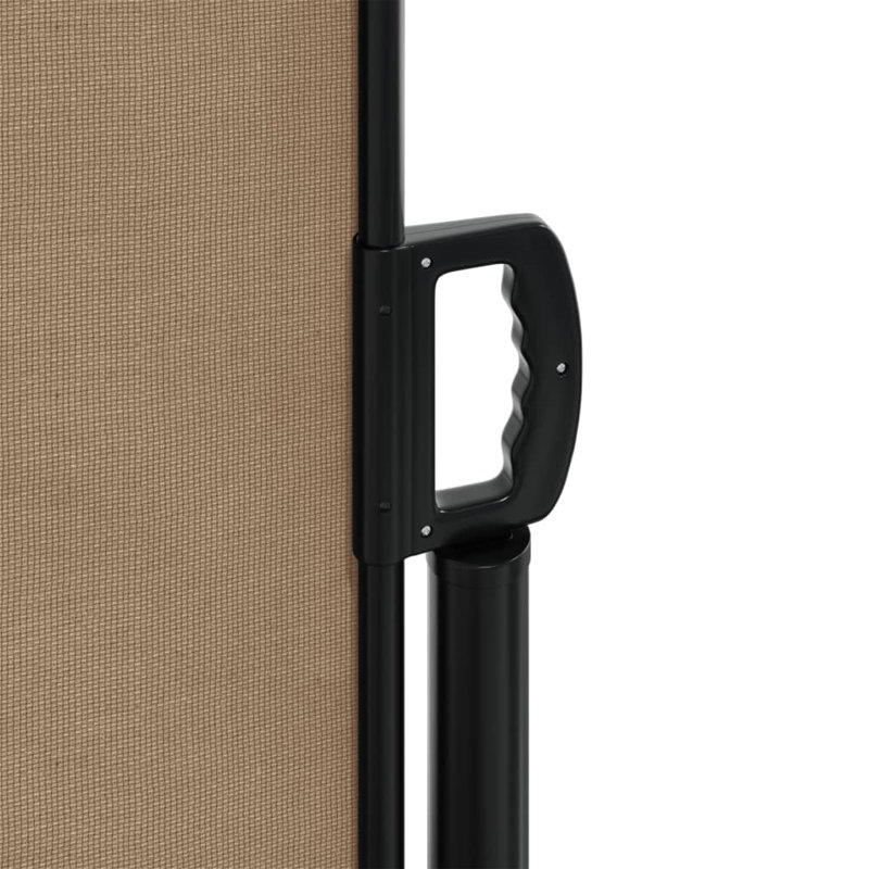 Dakota Fields Retractable Side Awning, Taupe, 100cm H x 600cm W
