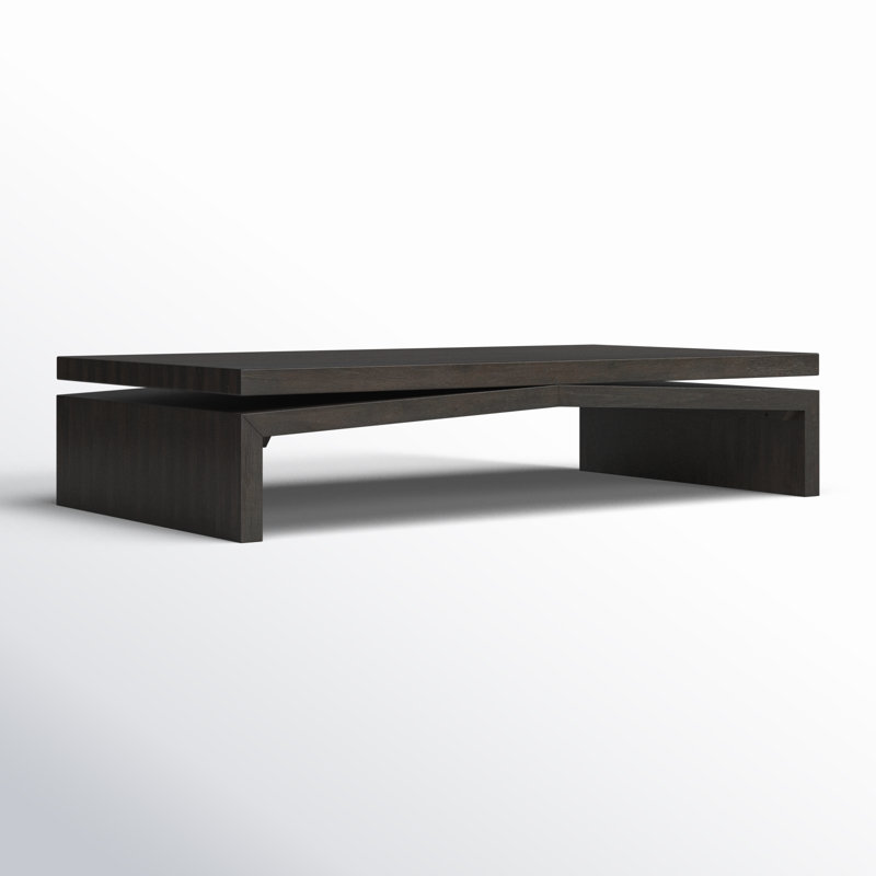 Matthes Rectangular Single Coffee Table, Smoked Black Venee