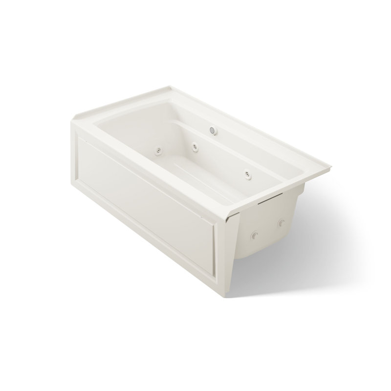 Archer® 60" x 32" Alcove Whirlpool, Right, Biscuit