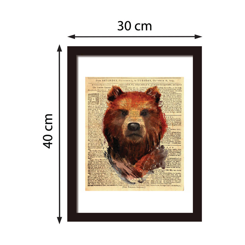 Ours journal papier sticker mural Ervin