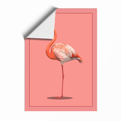 Standing Flamingo Minimalist - Print