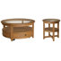 Goggins Round Cocktail Table With End Table