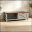 Table basse avec tiroir et tablettes ouvertes
