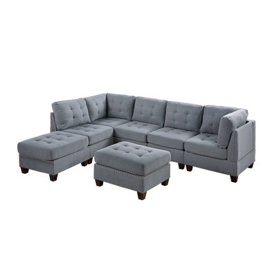 Canapé modulaire contemporain 7 pièces