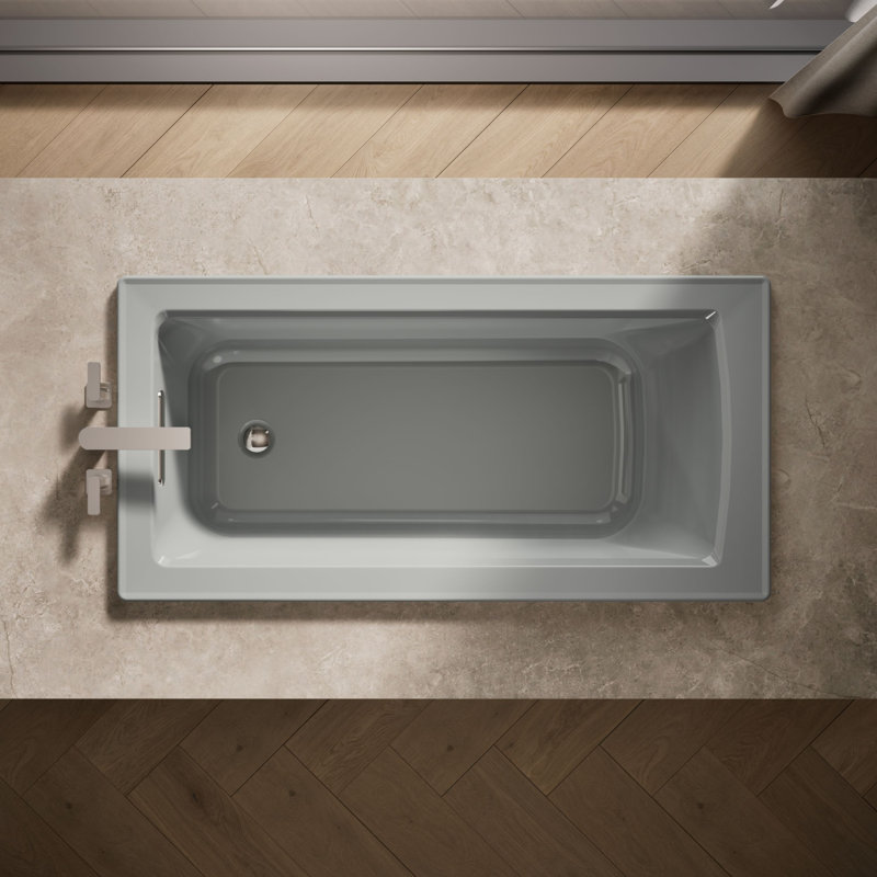 Archer 60" x 30" Soaking Bathtub, Ice Gray