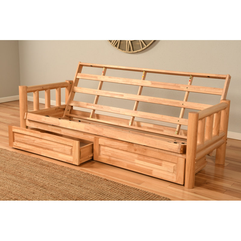 Base de futon pleine largeur Anders de 80 po, matelas non inclus, Naturel