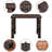 Brown Wicker Rectangular Outdoor Dining Table Bar Table
