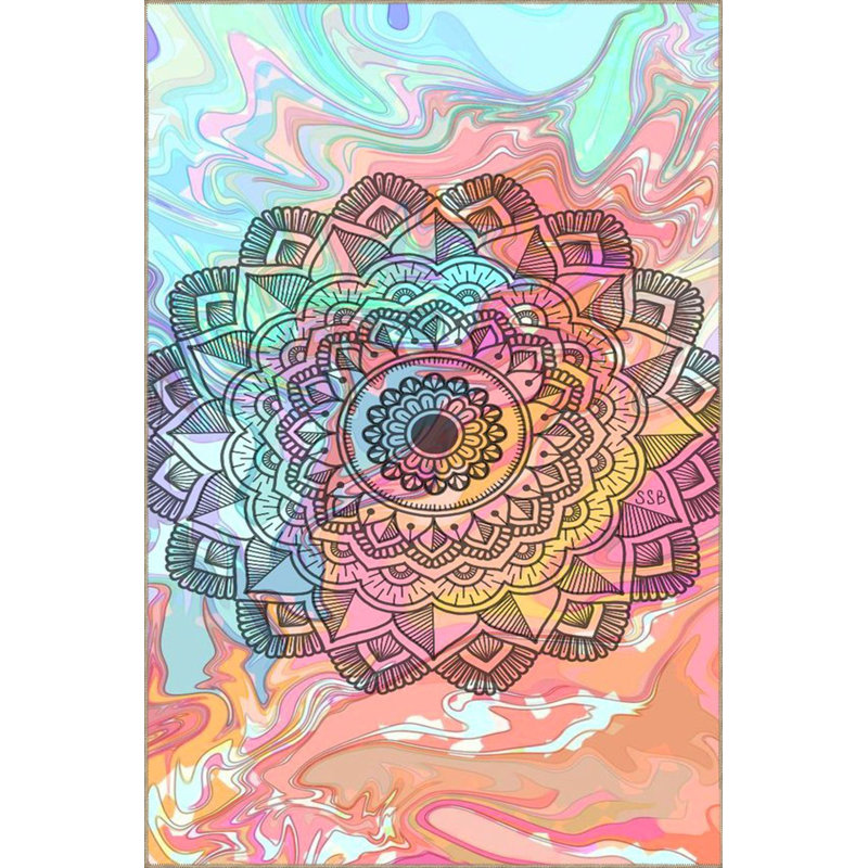 Tapis rose lavable à la machine, Sous-tapis rectangulaire 2 pi 6 po x 4 pi 11 po