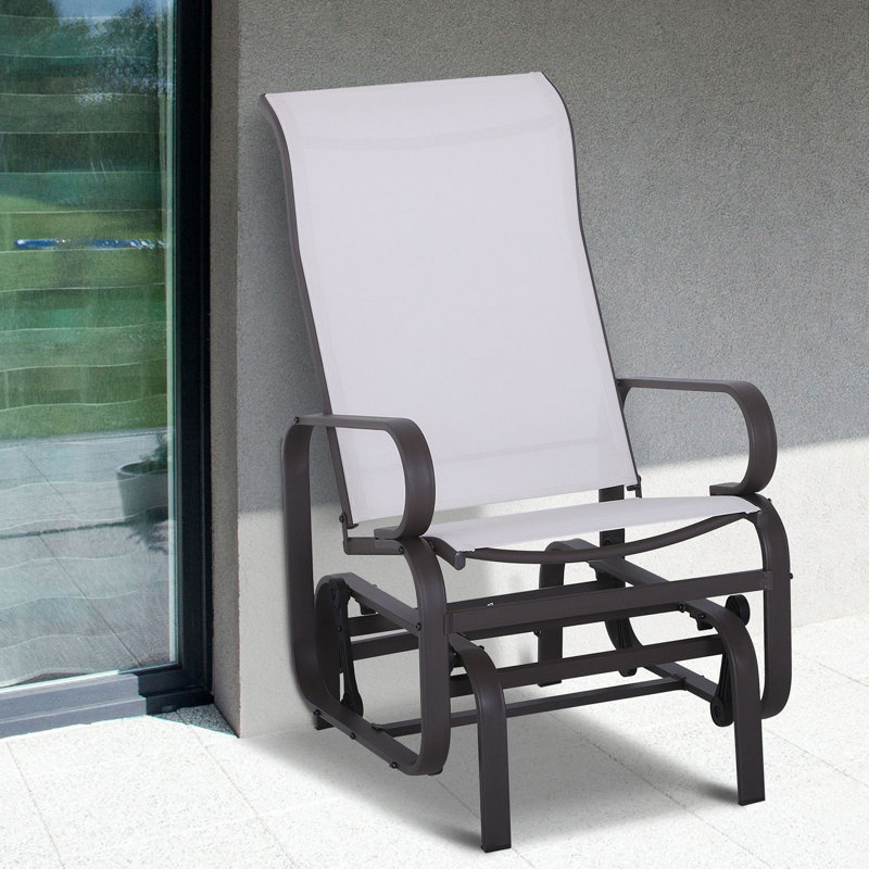 Outdoor Glider Chair, Gliders For Outside Patio With Smooth Rocking Mechanism And Lightweight Construction For Backyard