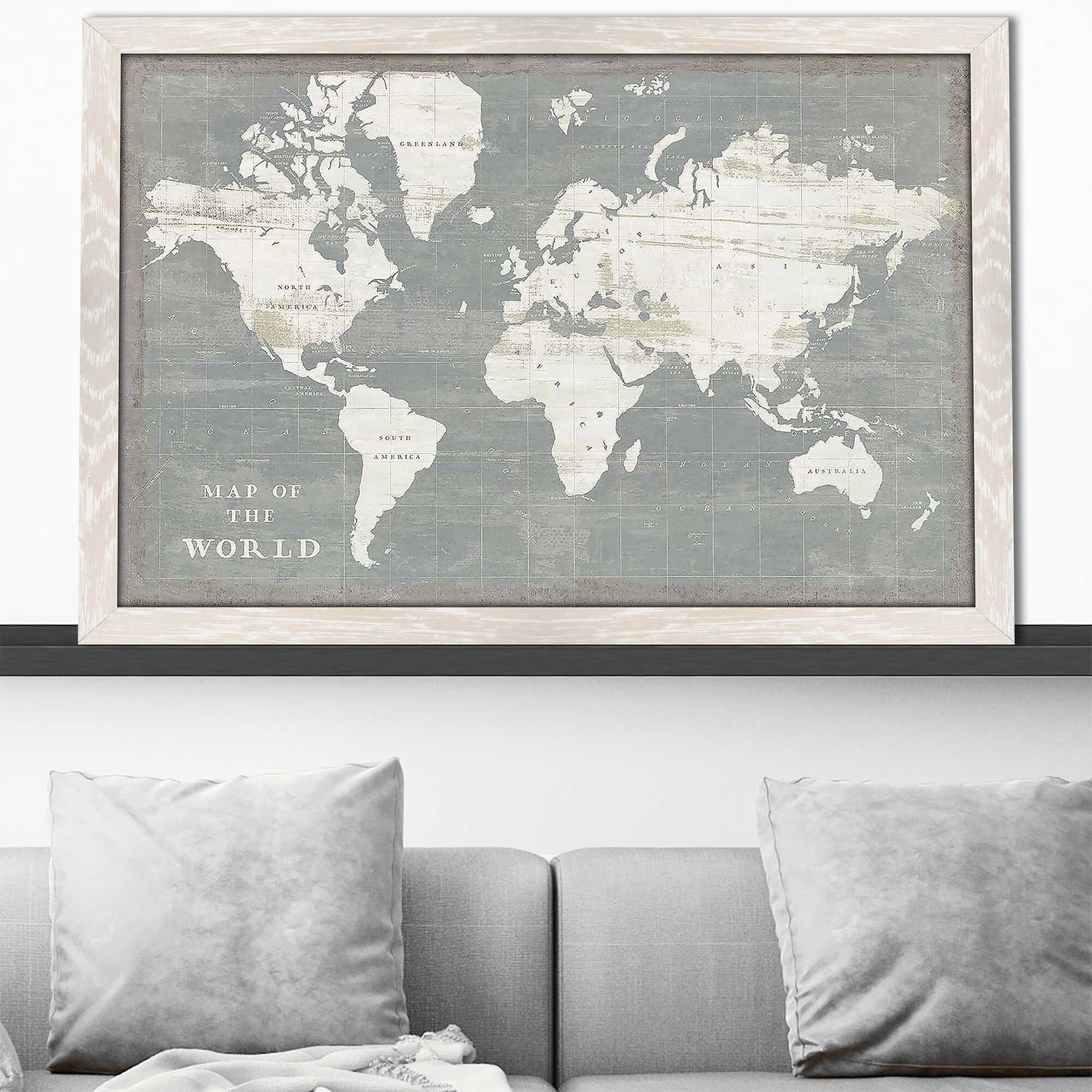 17 Stories Slate World Map by Sue Schlabach - Graphic Art | Wayfair