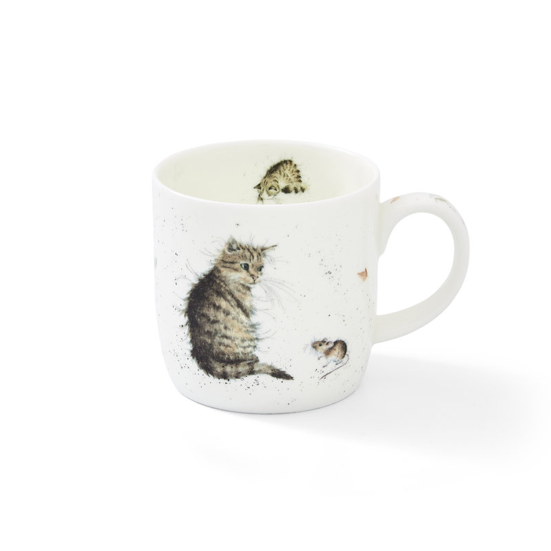 Wrendale Designs, Fine Bone China - Cat and Mouse (Cat) Mug