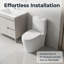 Toilette une pièce, toilette à double chasse 1,1 / 1,6 GPF écoénergétique, hauteur confort 17-1 / 8 po ADA, siège à fermeture rapide à fermeture douce, emboîtement standard 12 po