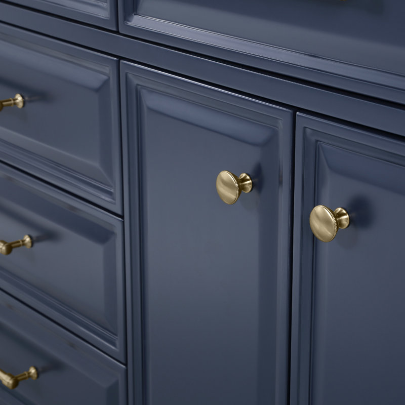 Palace 72'' W Double Vanity, Monarch Blue, Satin Brass