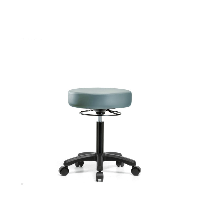 Tabouret de laboratoire en vinyle, Roulettes, Tempête, 27.75"