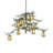54" Long Pine Branch Valley View 12 Light Oblong Chandelier