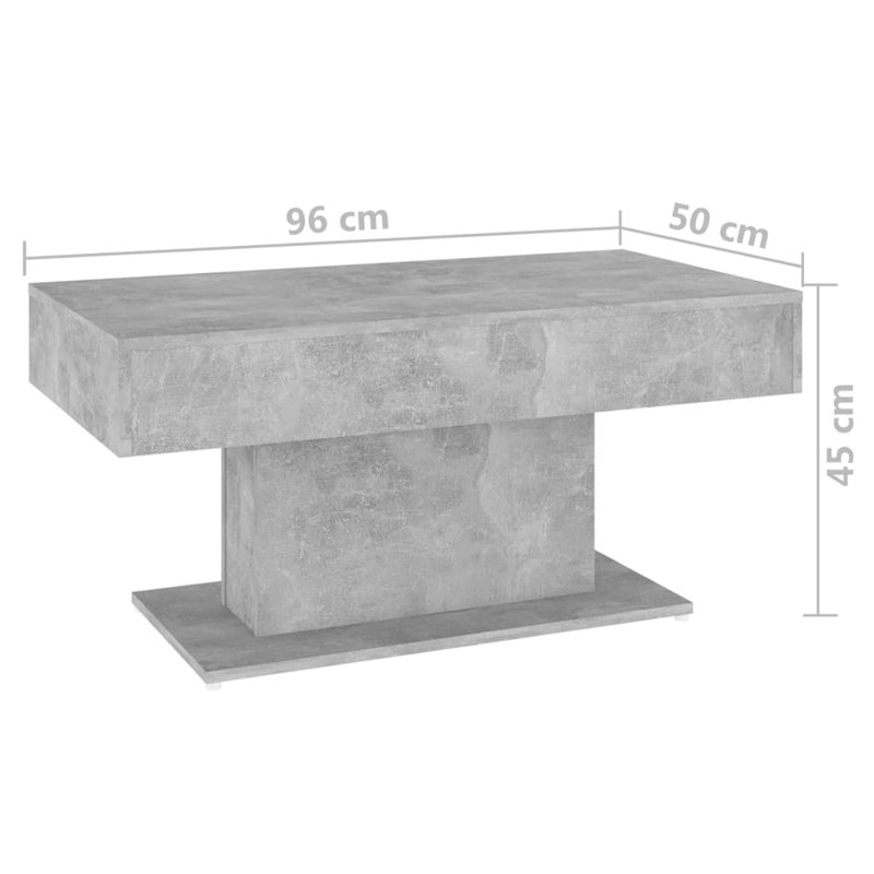 Table basse Table basse durable en bois d'ingénierie, Gris