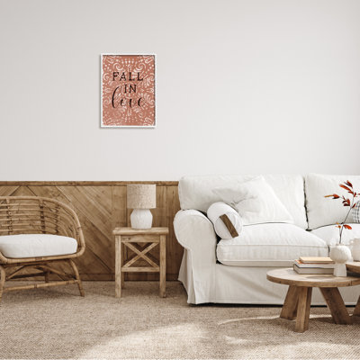 «Fall In Love», phrase romantique, motif fractal rétro par Daphne Polselli - impression