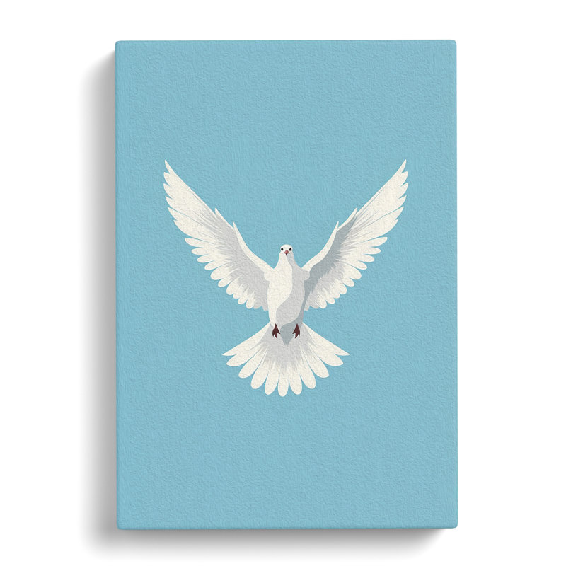 Dove Bird Minimalism - Wrapped Canvas, 60cm H x 40cm W x 3cm D