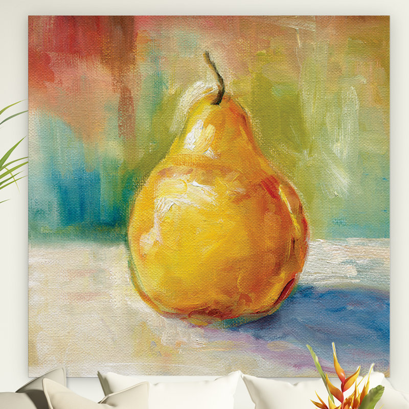 " Fresh Pear " Oil Print, 24" H X 24" W X 1.5" D