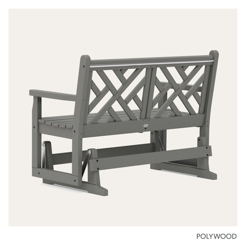 POLYWOOD Chippendale 48" Glider, Slate Gray