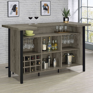  Tribesigns Smart Led Bar Table, 3-Tier Liquor Bar Unit with RGB  Lights, Wine Glasses Holder and Storage Shelves, Alcohol Bar Cabinet with  Mesh & Footrest Mini Bar Buffet Sideboard for Home