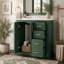 Meuble-lavabo de salle de bain de 76 cm (30 po) avec lavabo en céramique, cadre en bois, armoire de rangement autoportante avec 3 tiroirs et portes à fermeture douce-1847907232-1847907233