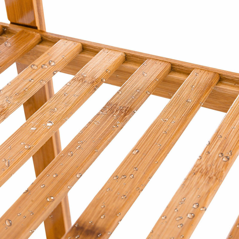 Étagère de rangement multifonctionnelle en bambou