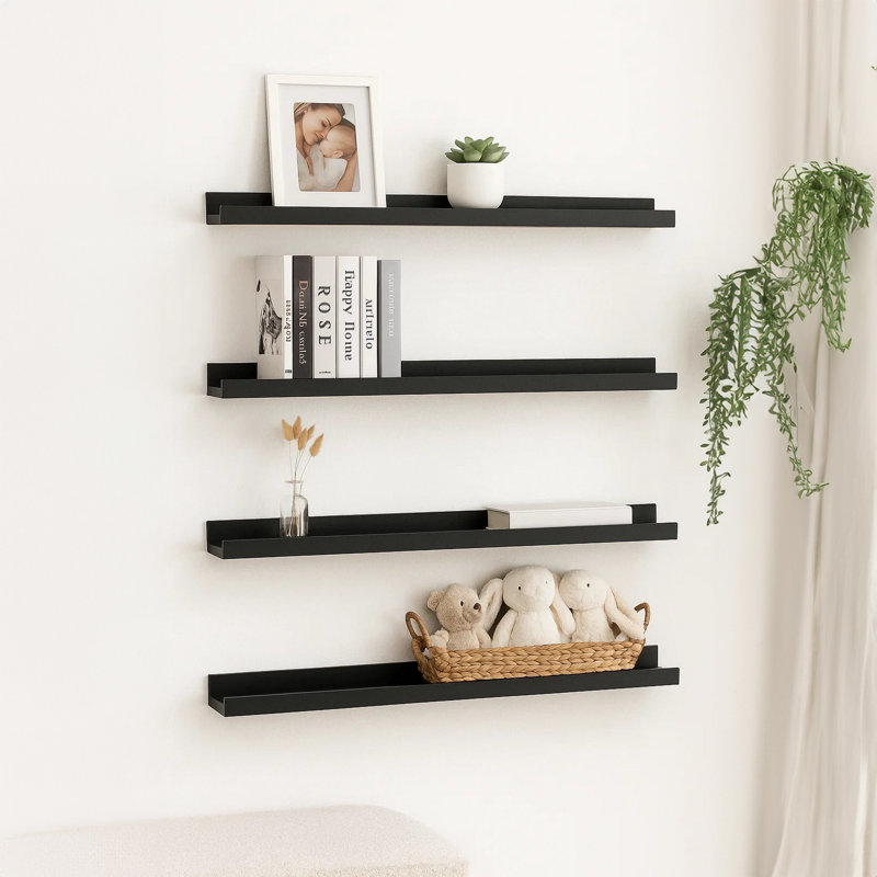 Ensemble de 4 tablettes murales Yuli, H 1,2 po x l 39,4 po x P 3,5 po