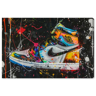«Dark Graffiti Sneaker», impression sur toile par Notoriart