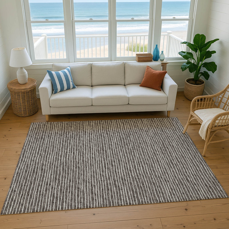 Premium Machine Washable Taylor AMF138 Chocolate Rug, Rectangle 2'6" x 3'10"