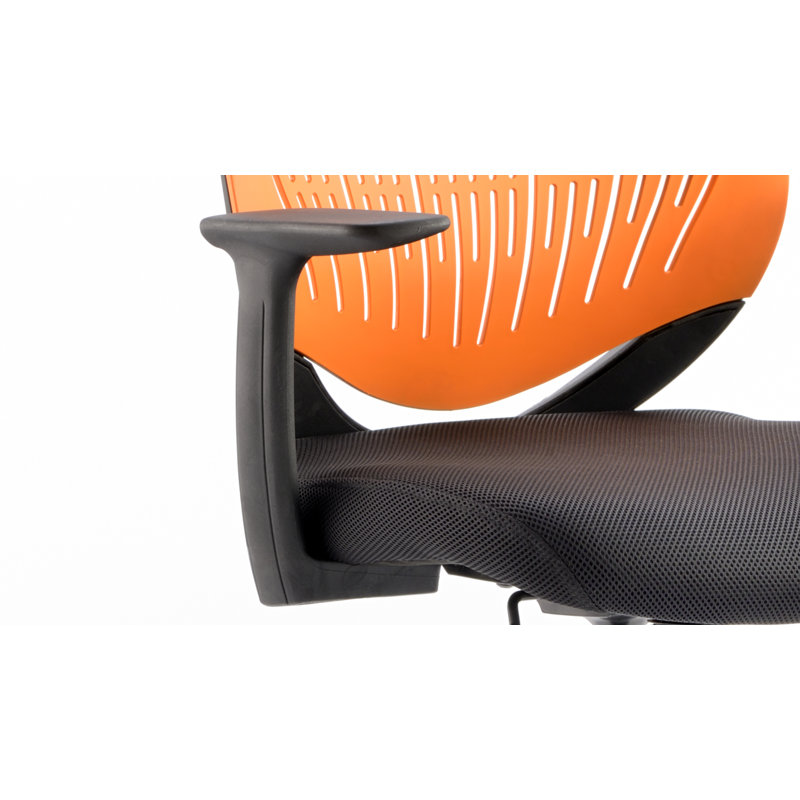 Dura Mid-Back Desk Chair, Orange/Black