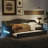 Upholstered Daybed With LED and Trundle-1947404289